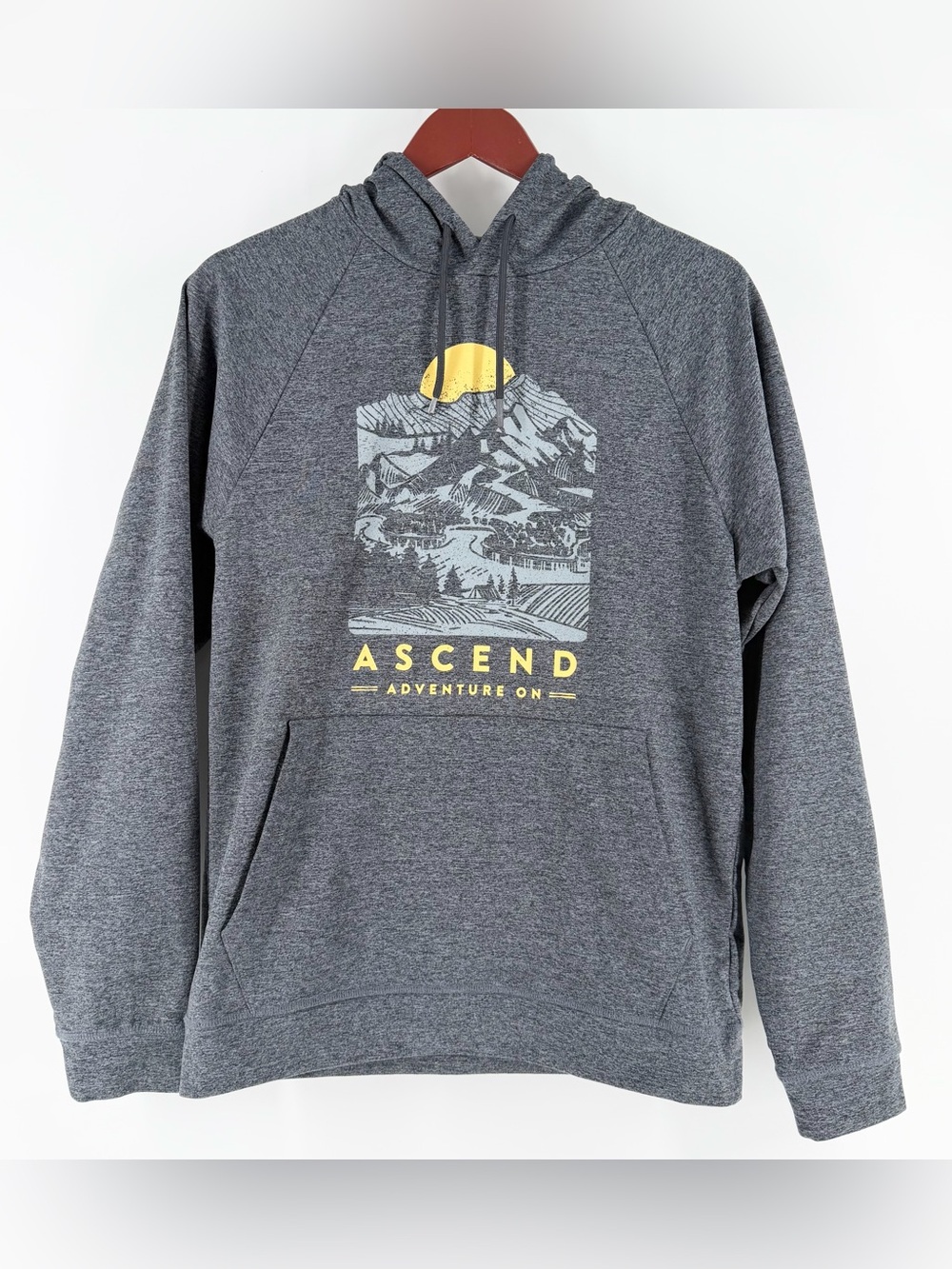Ascend Adventure On Mountain Graphic Pullover Hoodie Small Gorpcore‎ Cabin Core